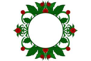 Flora and Rose Ornament Frame Border Vector For Decoration Design