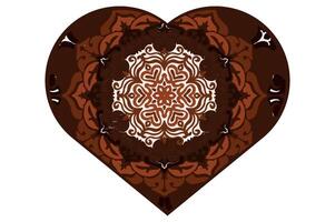 Love Mandala Ornament Vector Design For Valentine Decoration
