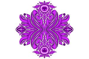 Purple Eye Ball Angel Ornament Frame Border vector