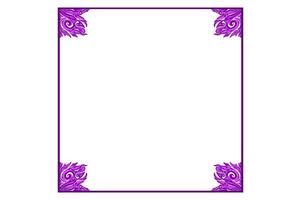 Purple Eye Ball Angel Ornament Frame Border vector