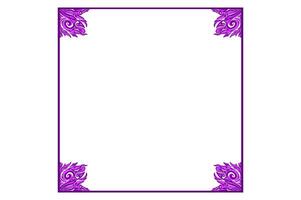 Purple Eye Ball Angel Ornament Frame Border vector