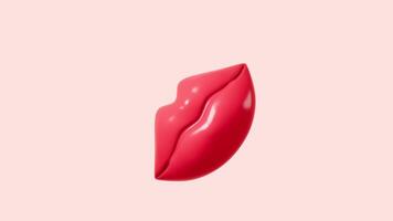 Mouth expression, lip model, social expression, 3d rendering. video