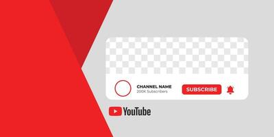 Youtube perfil icono interfaz. suscribir botón. canal nombre. vector