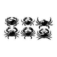 Crab silhouette. Logo. Isolated crab on white background vector