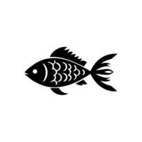 Vector aquarium fish silhouette illustration