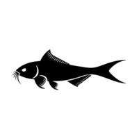 Vector aquarium fish silhouette illustration