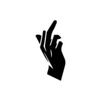 Hand icon on white background. Vector illustration.