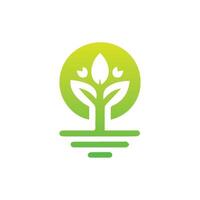 Tree icon concept of a stylized tree with leaves,  vector illustration