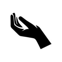 Hand icon on white background. Vector illustration.