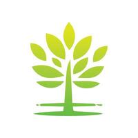 Tree icon concept of a stylized tree with leaves,  vector illustration