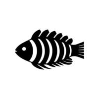 Vector aquarium fish silhouette illustration