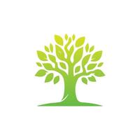 Tree icon concept of a stylized tree with leaves,  vector illustration