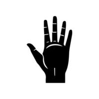 Hand icon on white background. Vector illustration.