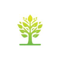 Tree icon concept of a stylized tree with leaves,  vector illustration