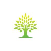 Tree icon concept of a stylized tree with leaves,  vector illustration