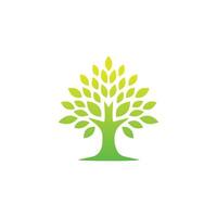 Tree icon concept of a stylized tree with leaves,  vector illustration