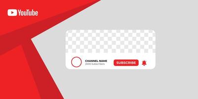 Youtube Profile Icon Interface. Subscribe Button. Channel Name. vector