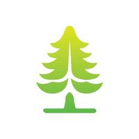 Tree icon concept of a stylized tree with leaves,  vector illustration