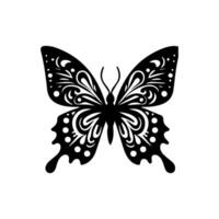 mariposa silueta icono. vector ilustraciones.