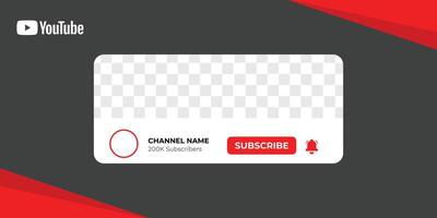 Youtube perfil icono interfaz. suscribir botón. canal nombre. vector