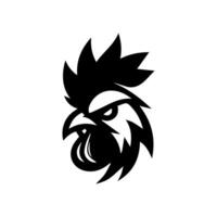 Chicken rooster mascot logo silhouette version vector