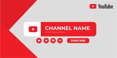 Youtube Channel Cover Wireframe. Youtube Banner For Design Your Channel. Youtube Channel Name Lower Third vector