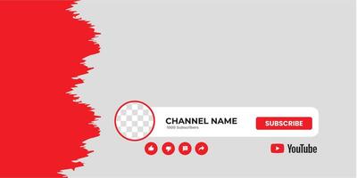 Youtube Channel Cover Wireframe. Youtube Banner For Design Your Channel. Youtube Channel Name Lower Third vector