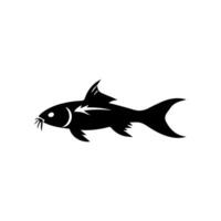 Vector aquarium fish silhouette illustration