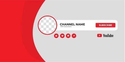 Youtube Channel Cover Wireframe. Youtube Banner For Design Your Channel. Youtube Channel Name Lower Third vector