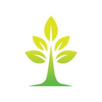 Tree icon concept of a stylized tree with leaves,  vector illustration
