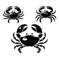 Crab silhouette. Logo. Isolated crab on white background vector