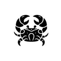 Crab silhouette. Logo. Isolated crab on white background vector