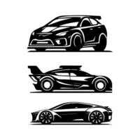 silhouette cars and on the road vehicle icon in isolated background, create by vector. vector