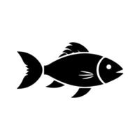 Vector aquarium fish silhouette illustration