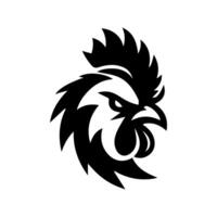 Chicken rooster mascot logo silhouette version vector