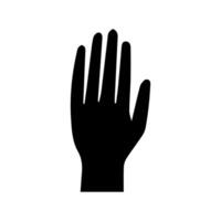 Hand icon on white background. Vector illustration.