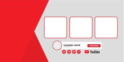 Youtube Channel Cover Wireframe. Youtube Banner For Design Your Channel. Youtube Channel Name Lower Third vector