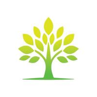 Tree icon concept of a stylized tree with leaves,  vector illustration