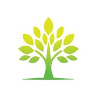 Tree icon concept of a stylized tree with leaves,  vector illustration