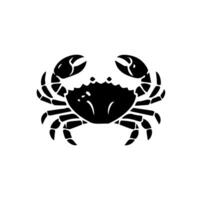 Crab silhouette. Logo. Isolated crab on white background vector