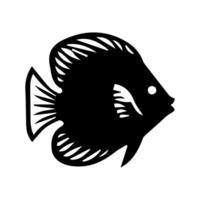 Vector aquarium fish silhouette illustration