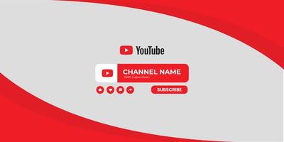 Youtube Channel Cover Wireframe. Youtube Banner For Design Your Channel. Youtube Channel Name Lower Third vector