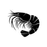 Shrimp sea Caridea animal engraving vector illustration. Scratch board style imitation. Black and white hand drawn image.