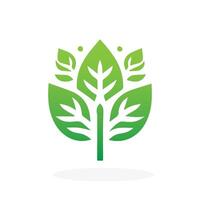 Green Leaf Icon Vector Illustrations. Landscape design, garden, Plant, nature and ecology vector logo. Ecology Happy life Logotype concept icon. Vector illustration, Graphic Design Free Vector