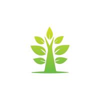 Tree icon concept of a stylized tree with leaves,  vector illustration