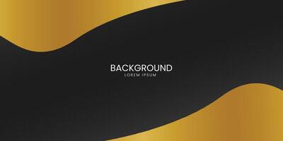 fondo premium negro con elementos geométricos dorados oscuros de lujo. rico fondo para afiches, pancartas, volantes, etc. vector eps