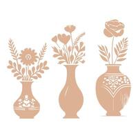Wild flowers vector . herbaceous flowering plants, blooming flowers, subshrubs isolated on white background. Hand drawn.