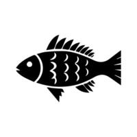 Vector aquarium fish silhouette illustration