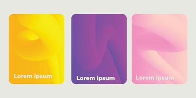 Modern abstract covers set. Cool gradient shapes composition. vector