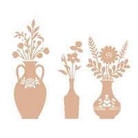 Wild flowers vector . herbaceous flowering plants, blooming flowers, subshrubs isolated on white background. Hand drawn.